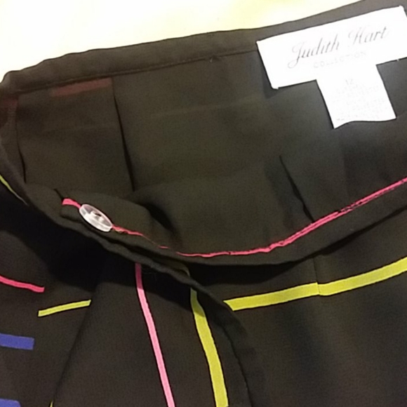 Vintage Judith Hart Collection Striped Wrap Maxi Skirt Size Medium - Picture 10 of 16